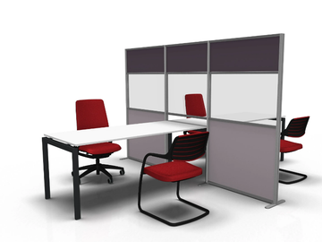 TETRIX-DESK - Methacrylate office screen by STUDIO T - view 2